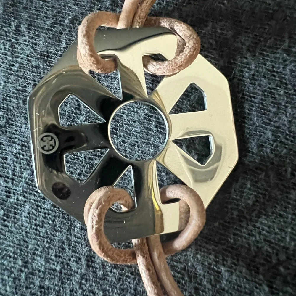 Tory Burch Leather Gold bracelet NWOT